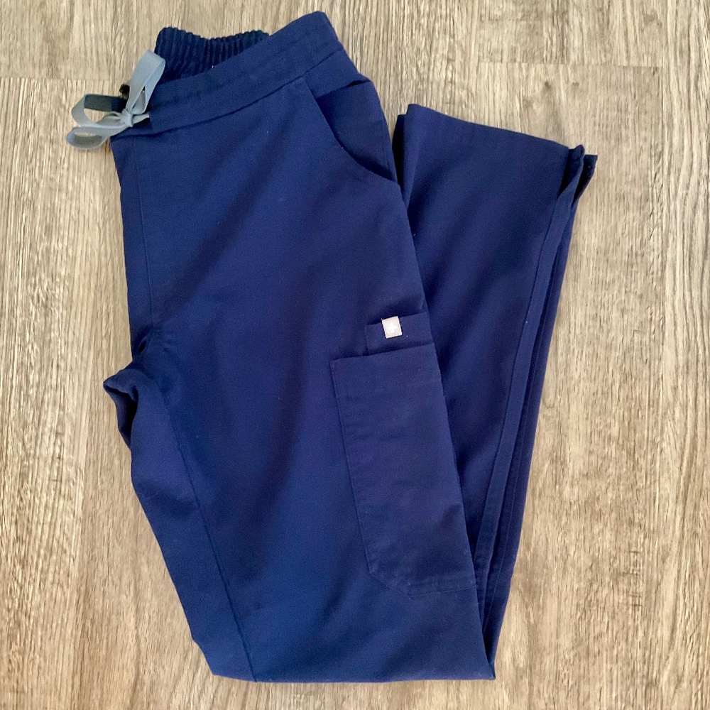 FIGS Yola Skinny Scrub Pants, Classic Navy, Size XS
